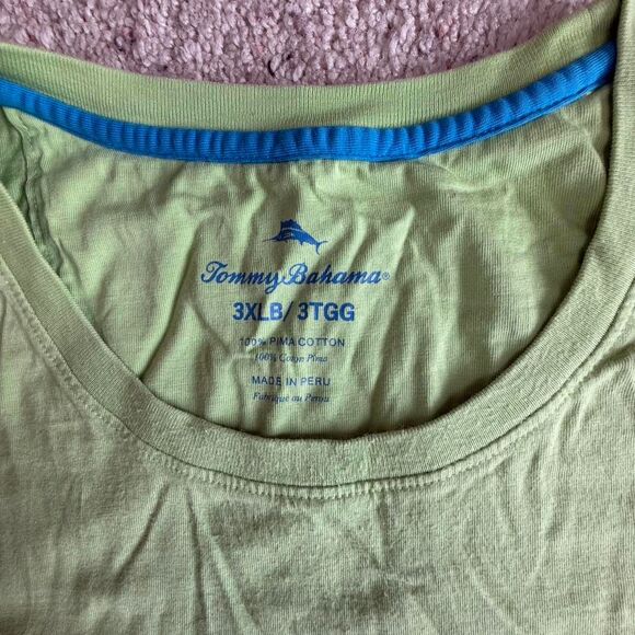 Tommy Bahama T-Shirt 3XLB Big & Tall Lime Green Island Life Tee - Picture 2 of 7